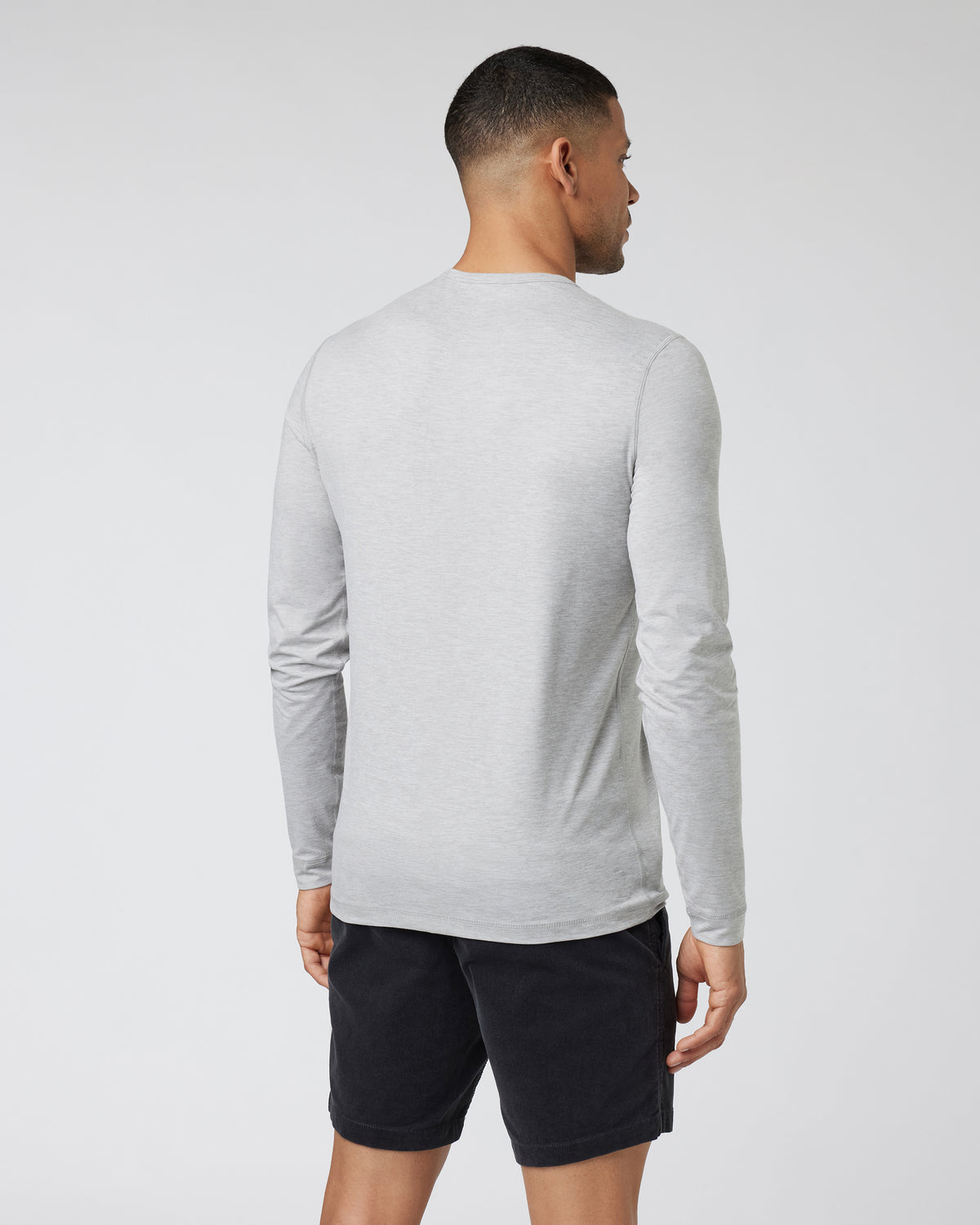 Long-Sleeve Ease Performance Henley Light Heather Grey | Vuori shop - US 5961