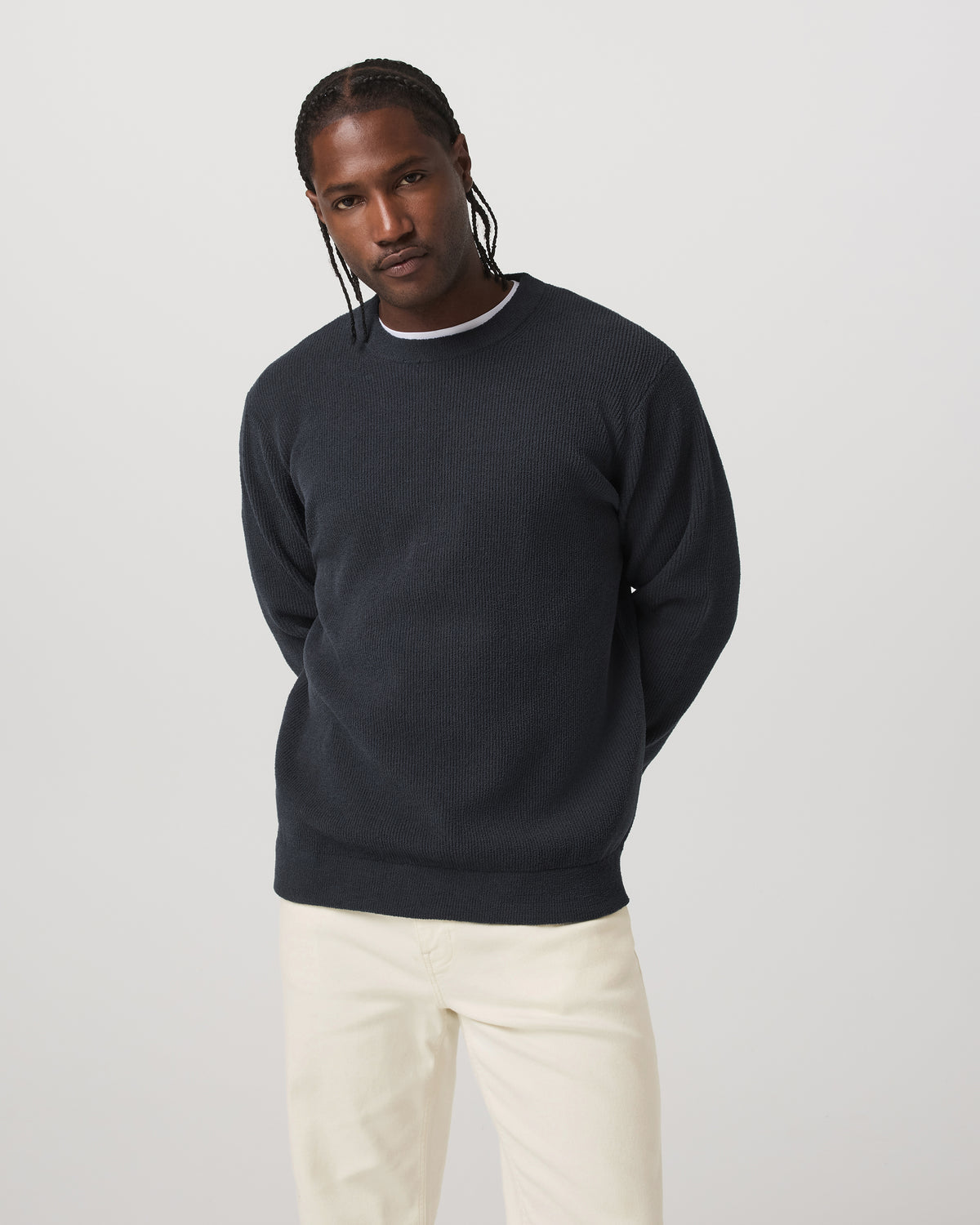 Midweight Rib Sweater Men's Navy Ribbed Knit Sweater | Vuori sale - US 6974