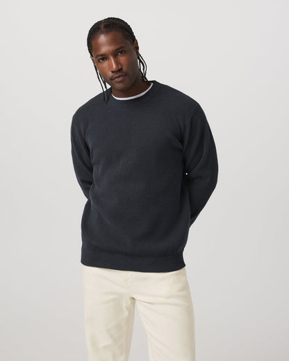 Midweight Rib Sweater Men's Navy Ribbed Knit Sweater | Vuori sale - US 6974