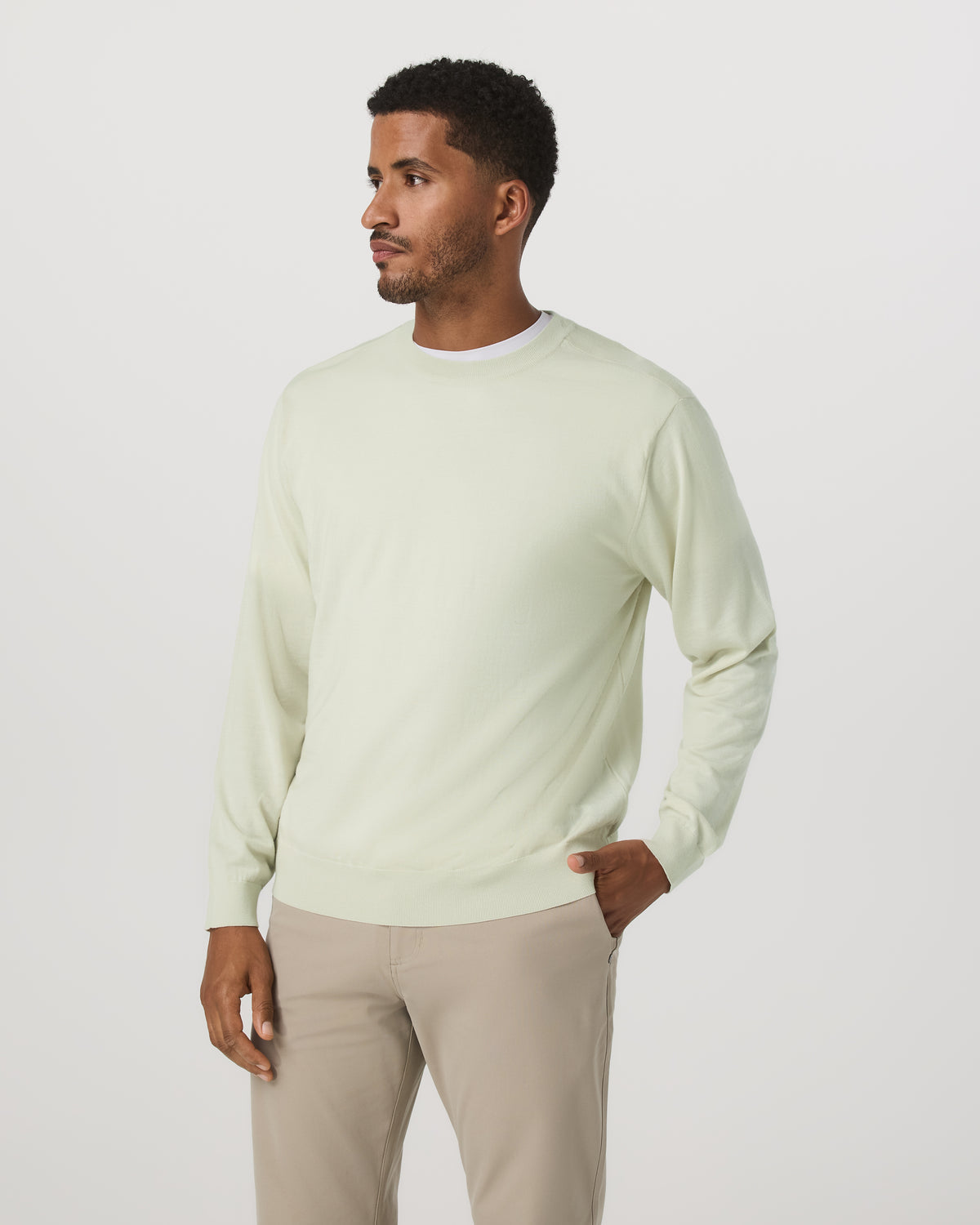 Men's Merino Fine Gauge Wool Sweater Sandalwood | Vuori online - US 2854