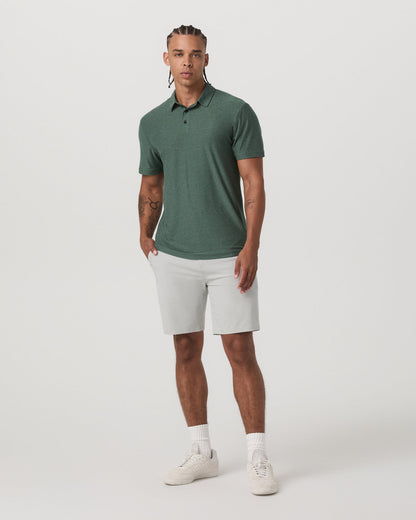 Strato Tech Polo Men's Agate Green Heather Polo Shirt | Vuori discount - US 2765
