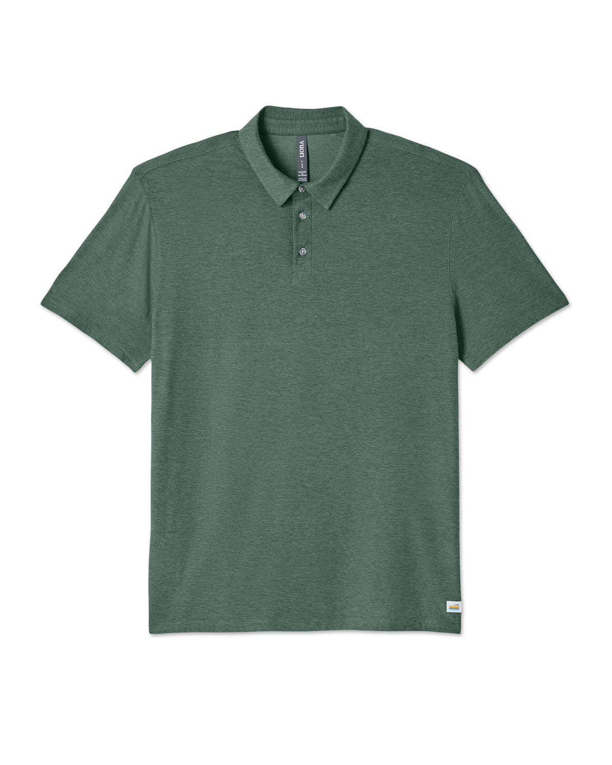 Strato Tech Polo Men's Agate Green Heather Polo Shirt | Vuori discount - US 2765