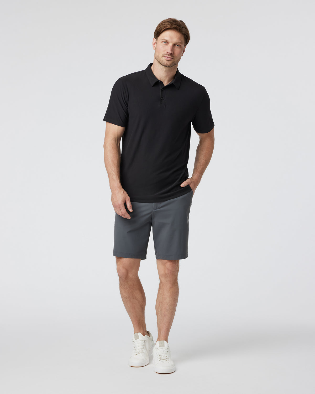 Strato Tech Polo Men's Black Polo Shirt | Vuori outlet - US 1313