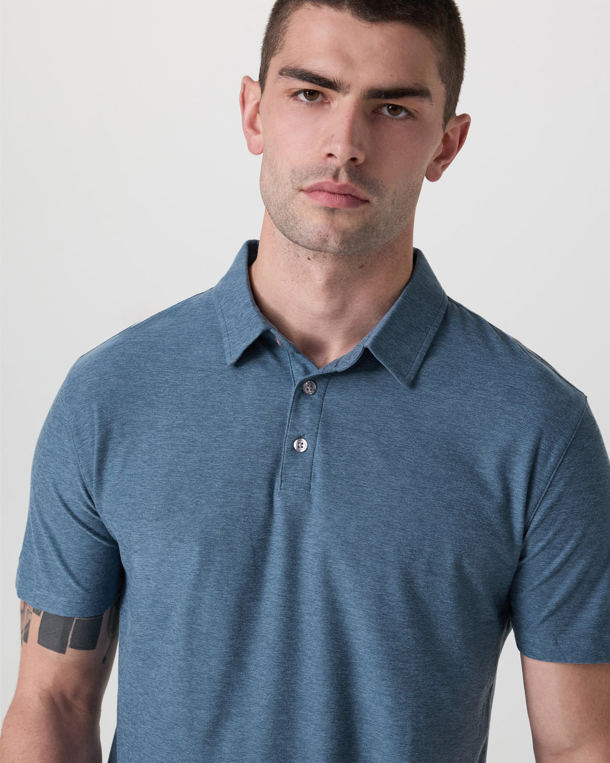 Strato Tech Polo Men's Pool Blue Heather Polo | Vuori sale - US 2273