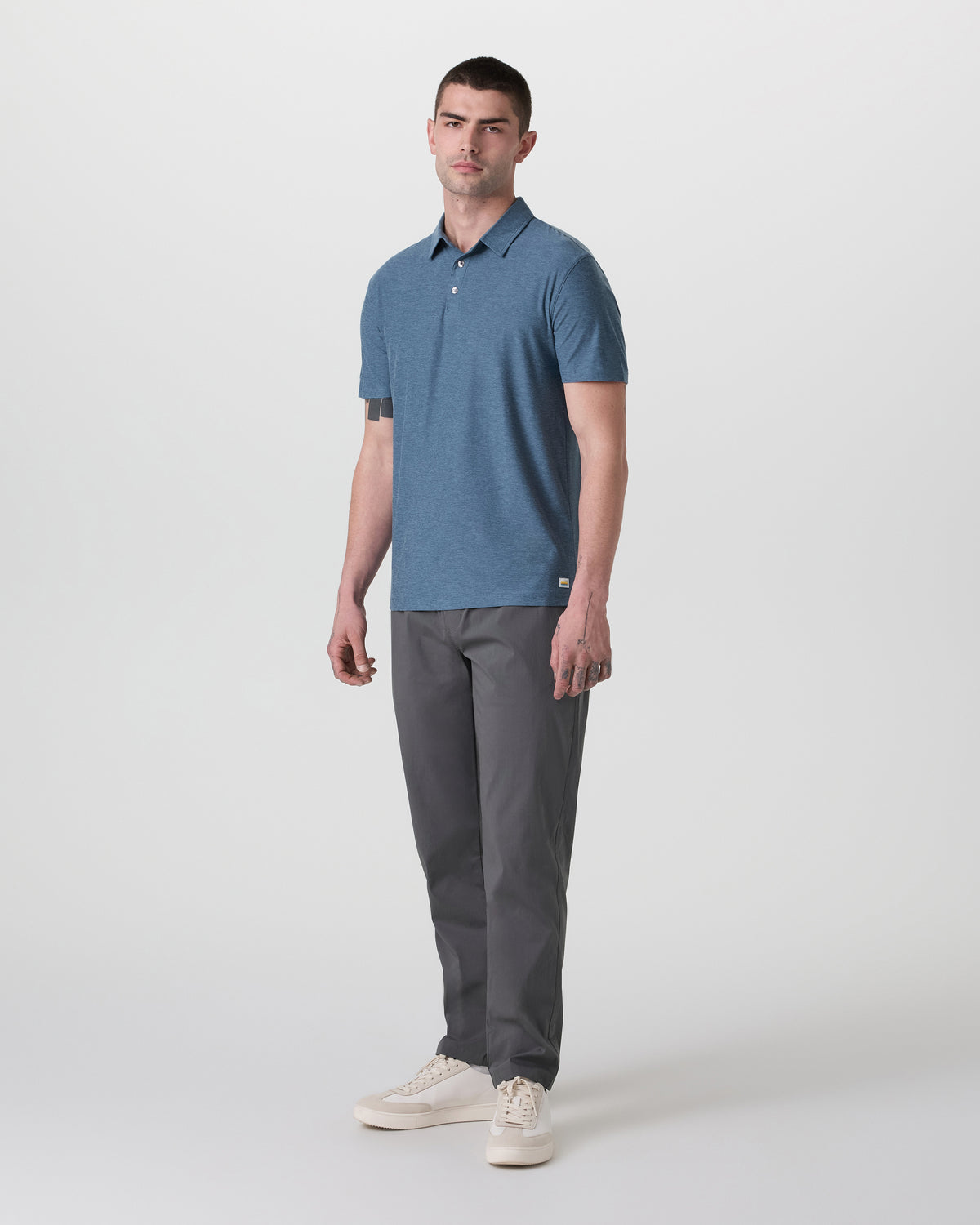 Strato Tech Polo Men's Pool Blue Heather Polo | Vuori sale - US 2273
