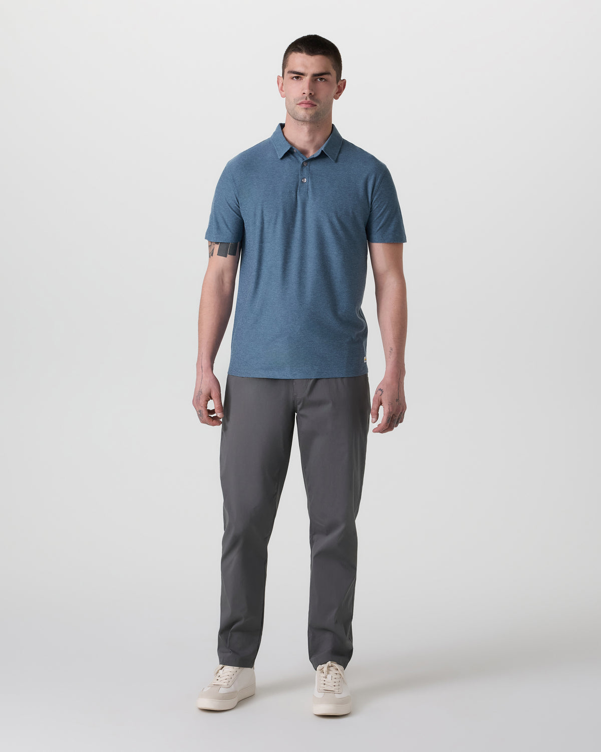 Strato Tech Polo Men's Pool Blue Heather Polo | Vuori sale - US 2273