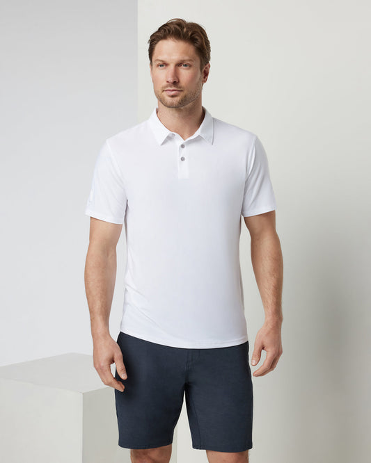 Strato Tech Polo Men's White Athletic Polo | Vuori onsale - US 6729