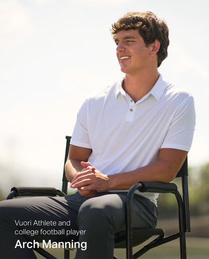 Strato Tech Polo Men's White Athletic Polo | Vuori onsale - US 6729