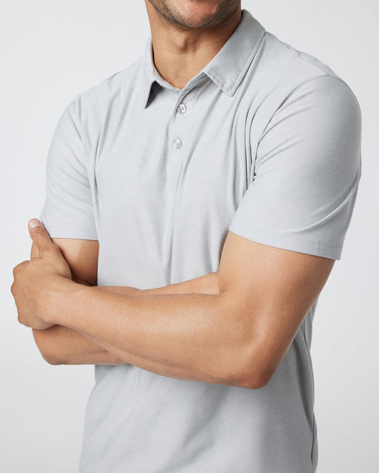 Strato Tech Polo Platinum Heather | Vuori discount - US 1683