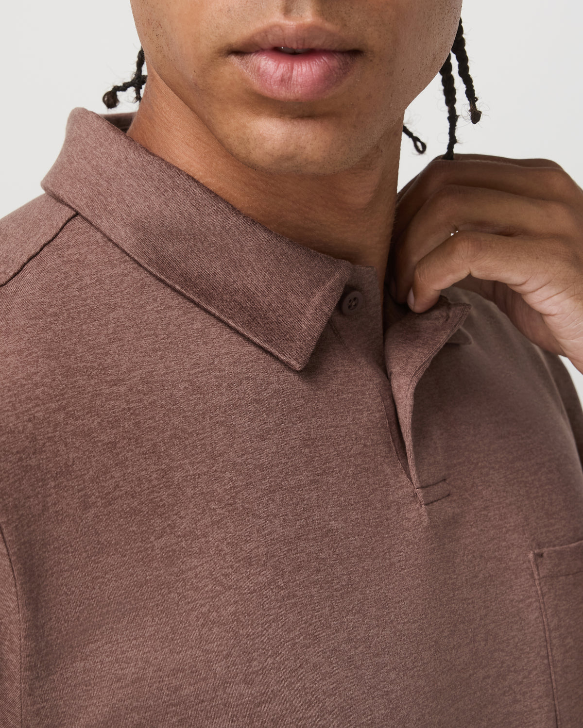 Short Sleeve Ponto Performance Polo Sable Heather | Vuori outlet - US 4567