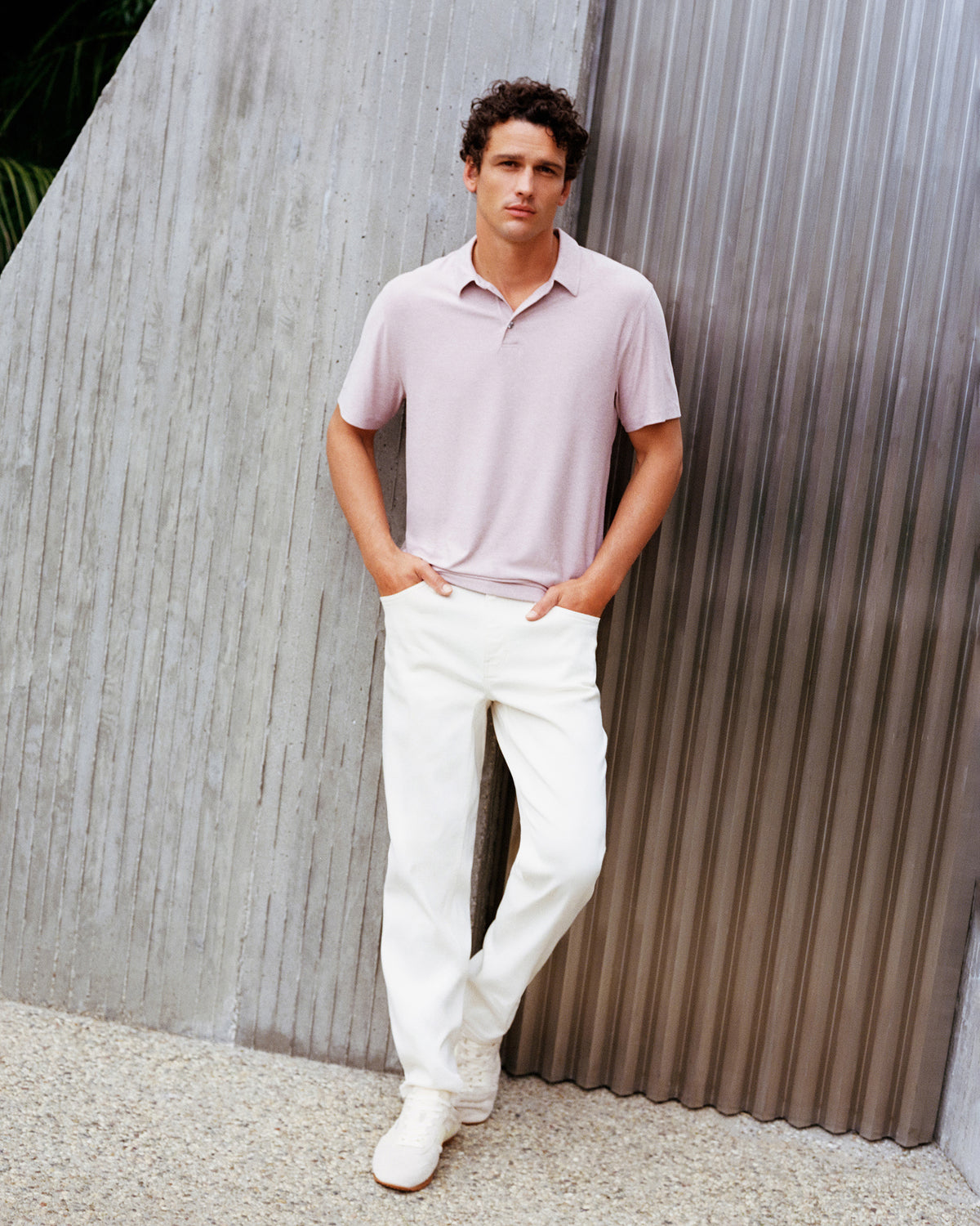Strato Tech Polo Men's Faded Rose Heather Polo Shirt | Vuori sale - US 2731