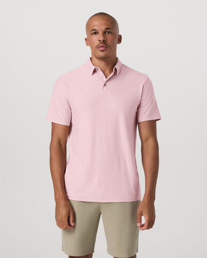 Strato Tech Polo Men's Faded Rose Heather Polo Shirt | Vuori sale - US 2731