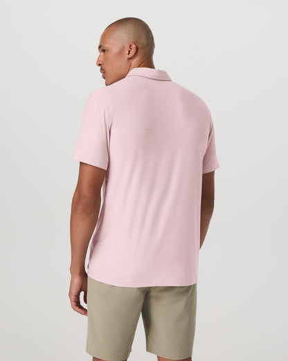 Strato Tech Polo Men's Faded Rose Heather Polo Shirt | Vuori sale - US 2731