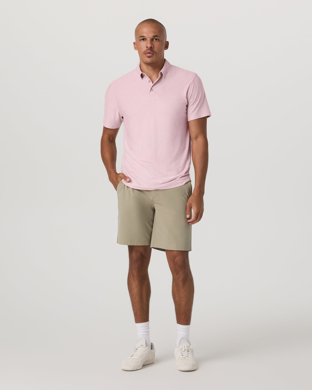 Strato Tech Polo Men's Faded Rose Heather Polo Shirt | Vuori sale - US 2731