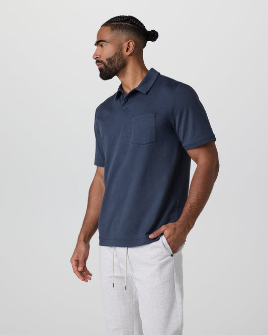 Short Sleeve Ponto Performance Polo Azure Heather | Vuori onsale - US 5807