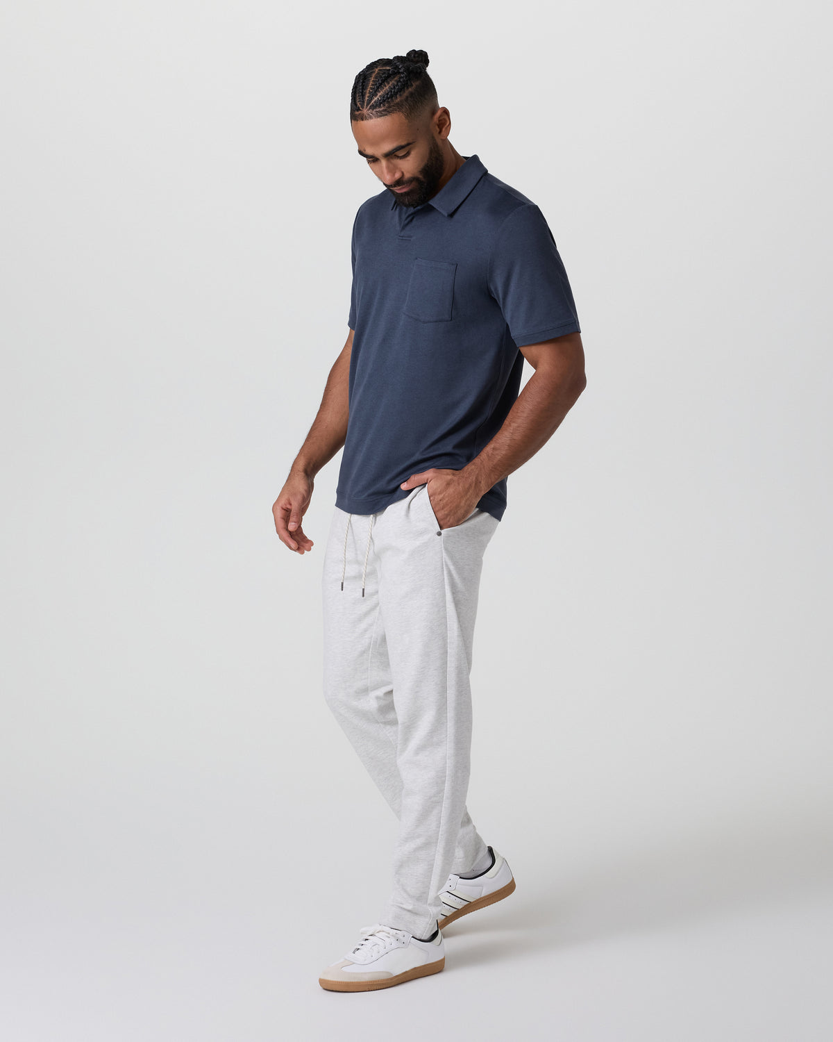 Short Sleeve Ponto Performance Polo Azure Heather | Vuori onsale - US 5807