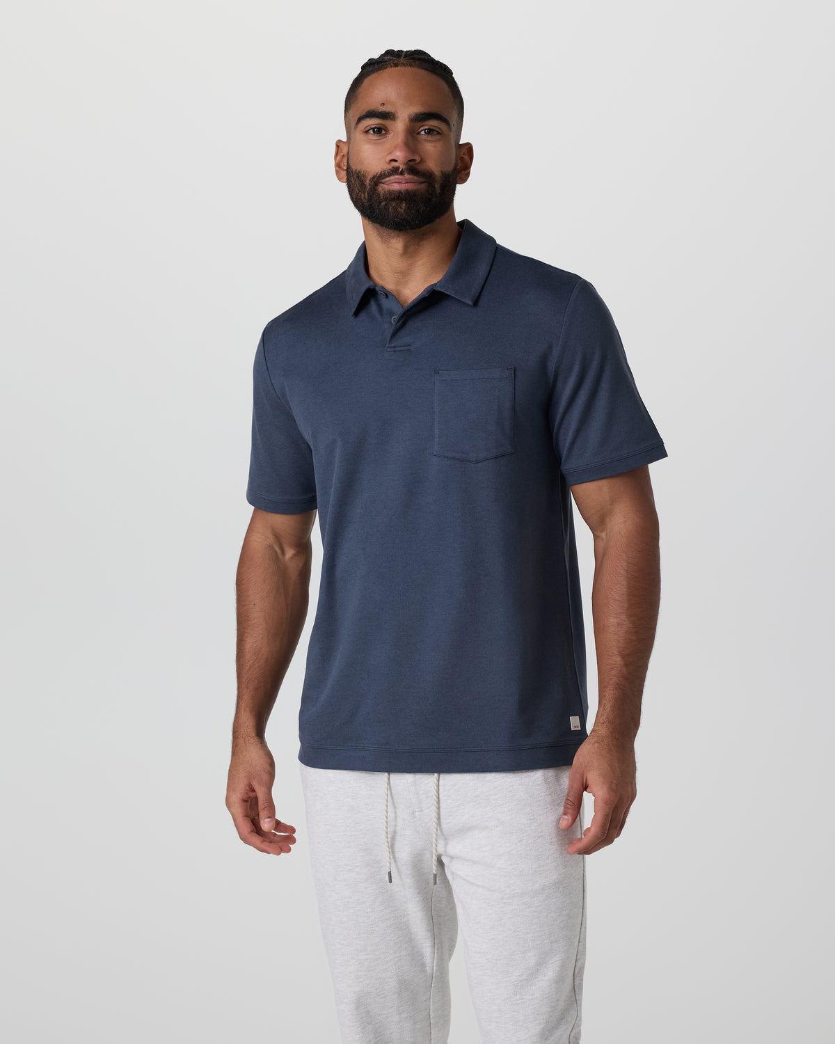 Short Sleeve Ponto Performance Polo Azure Heather | Vuori onsale - US 5807