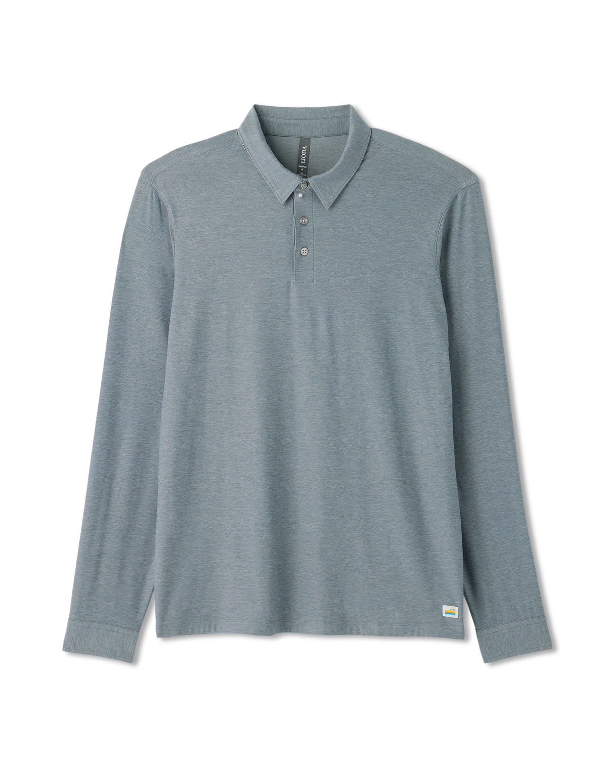 Long Sleeve Strato Tech Polo Dusty Blue Heather | Vuori for sale - US 4368