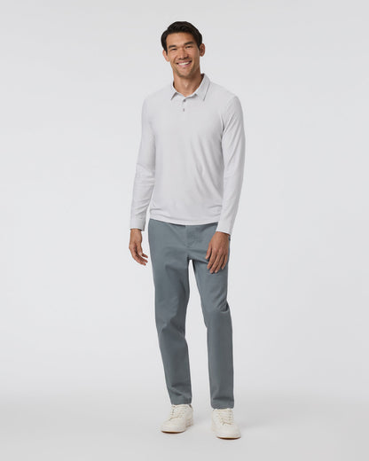Long Sleeve Strato Tech Polo Frost Grey Heather | Vuori online - US 2530