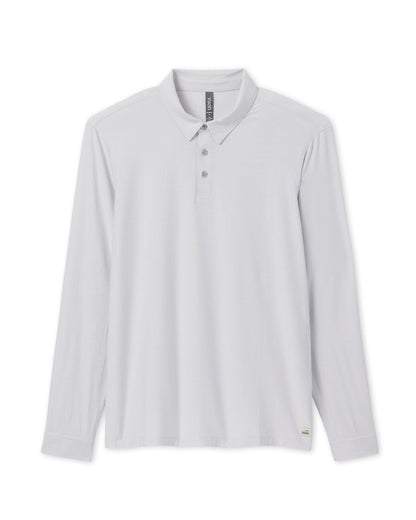 Long Sleeve Strato Tech Polo Frost Grey Heather | Vuori online - US 2530