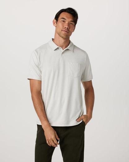 Men's Short Sleeve Ponto Performance Polo Salt Heather | Vuori discount - US 9383