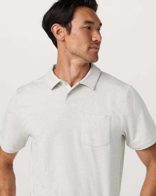 Men's Short Sleeve Ponto Performance Polo Salt Heather | Vuori discount - US 9383
