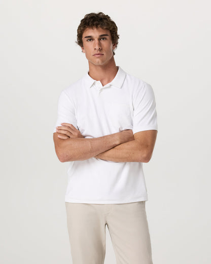 Men's Short Sleeve Ponto Performance Polo White | Vuori outlet - US 3054