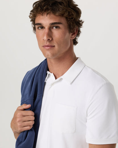 Men's Short Sleeve Ponto Performance Polo White | Vuori outlet - US 3054
