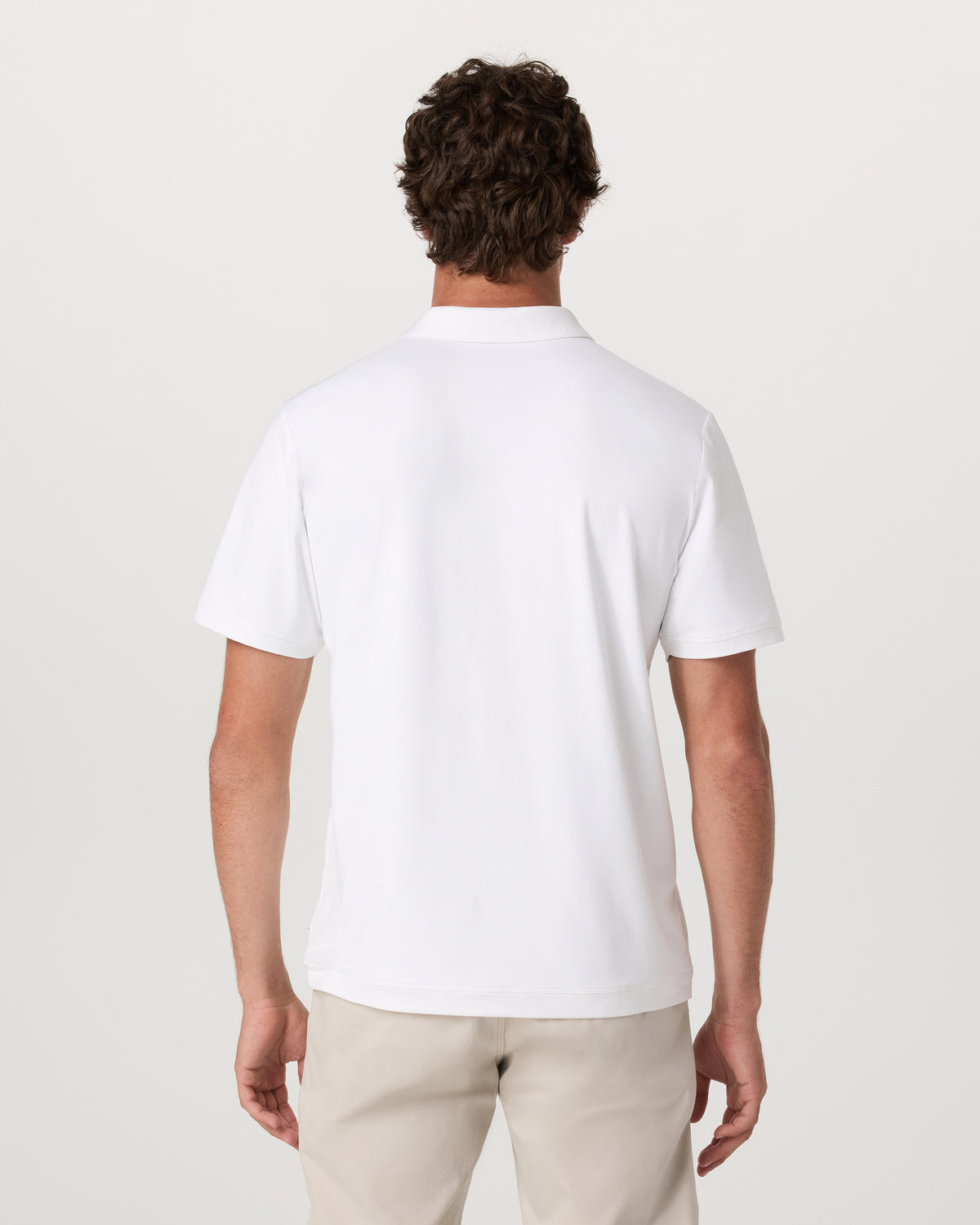 Men's Short Sleeve Ponto Performance Polo White | Vuori outlet - US 3054