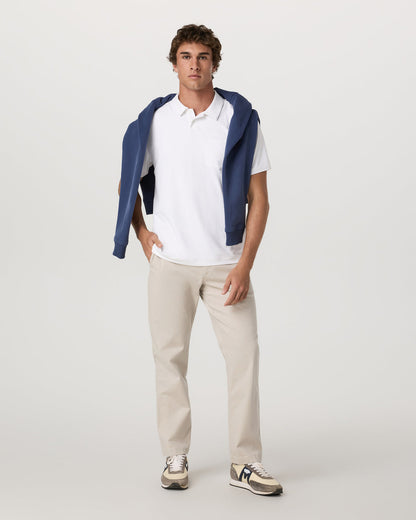 Men's Short Sleeve Ponto Performance Polo White | Vuori outlet - US 3054