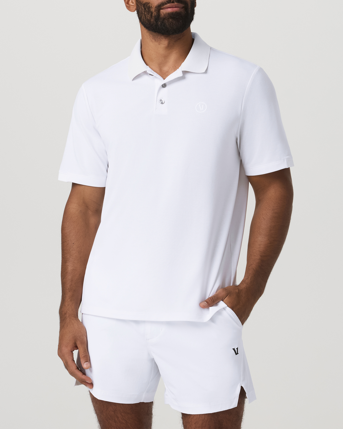 Men's Short Sleeve Gamepoint Polo 2.0 White - Non Tipped | Vuori onsale - US 8431