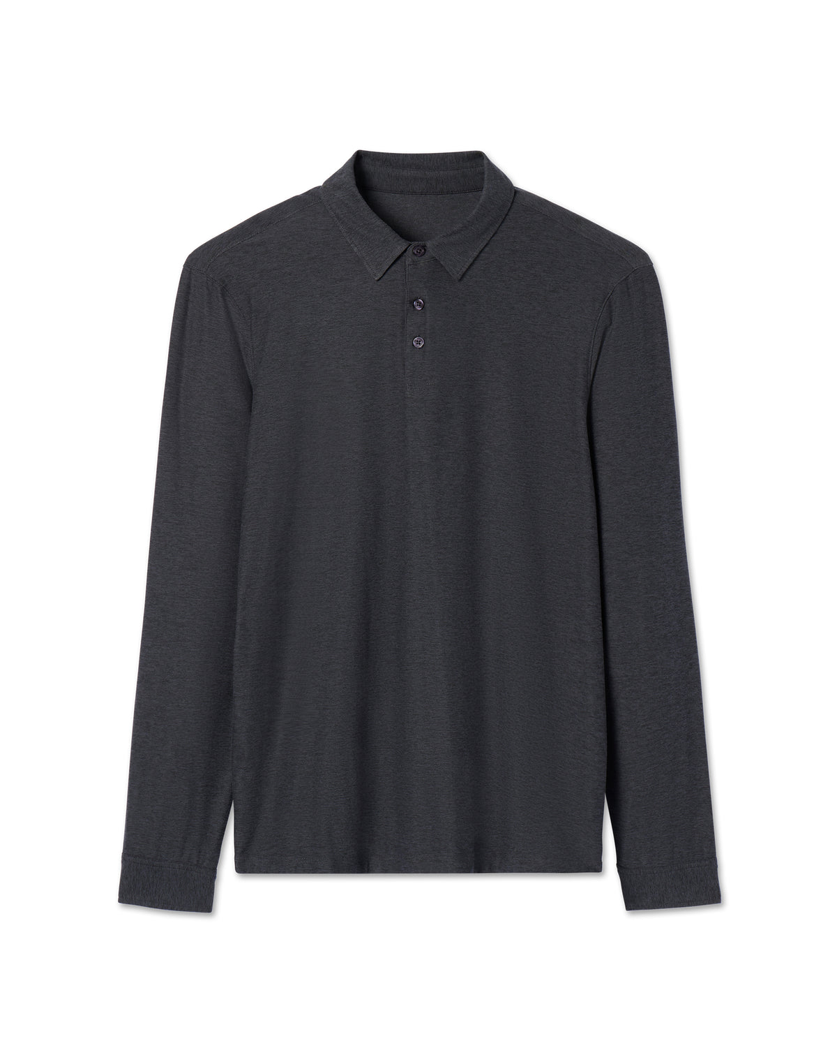 Long Sleeve Strato Tech Polo Charcoal Heather | Vuori for sale - US 7619