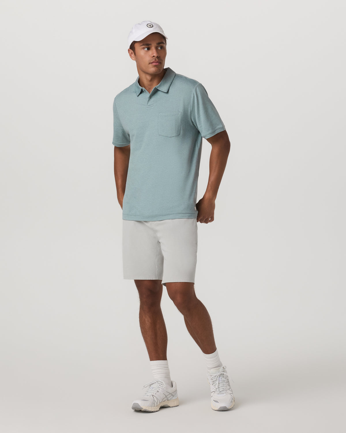 Short Sleeve Ponto Performance Polo Misty Blue Heather | Vuori online - US 1167