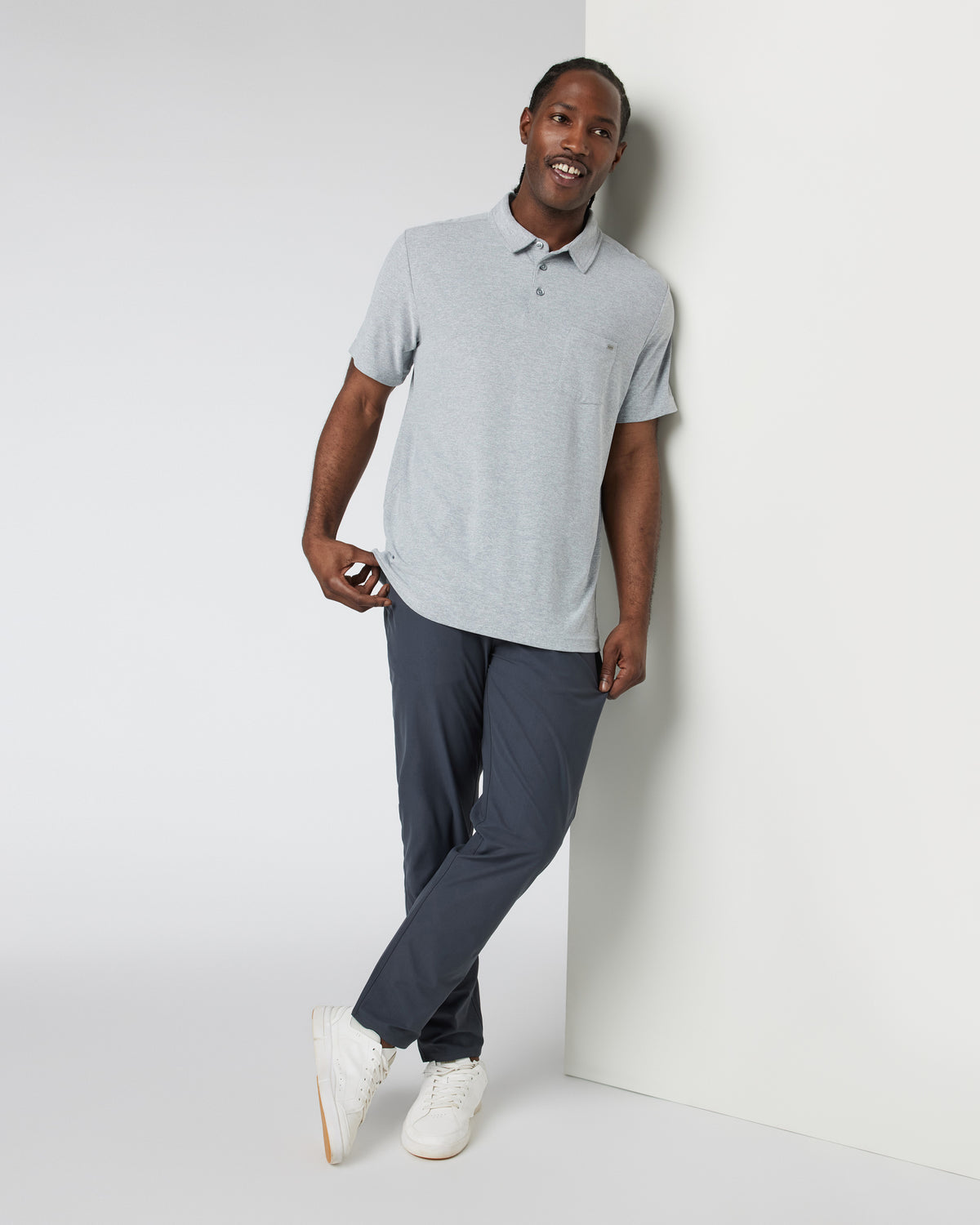 Ace Polo Men's Light Grey Polo | Vuori outlet - US 4542
