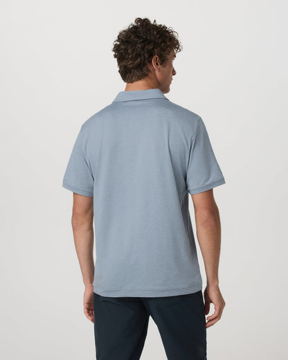 Short Sleeve Ponto Performance Polo Blue Dusk Heather | Vuori shop - US 1521