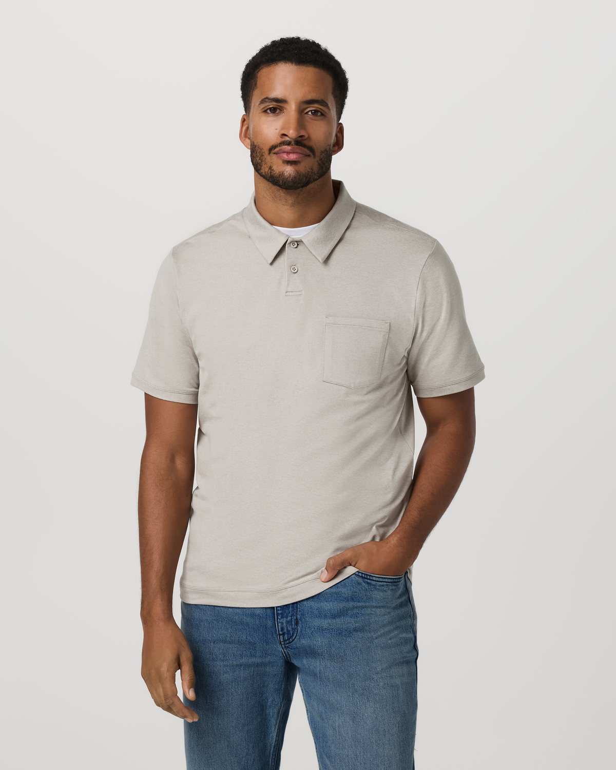 Short Sleeve Ponto Performance Polo Dark Salt Heather | Vuori sale - US 3554