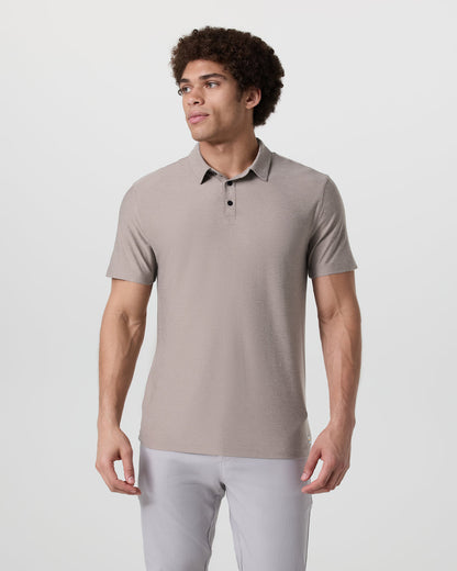 Strato Tech Polo Men's Mocha Heather Polo | Vuori for sale - US 8021