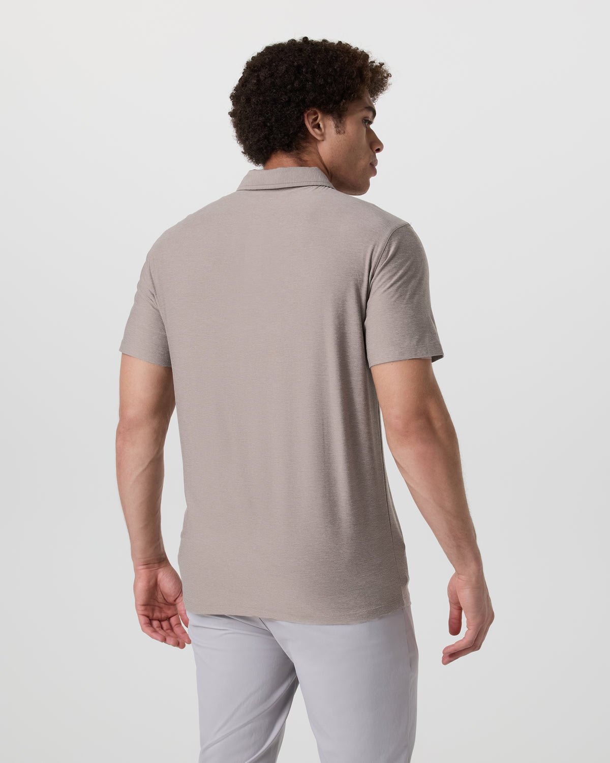 Strato Tech Polo Men's Mocha Heather Polo | Vuori for sale - US 8021