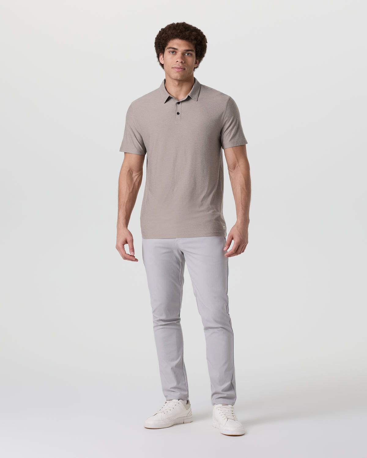 Strato Tech Polo Men's Mocha Heather Polo | Vuori for sale - US 8021