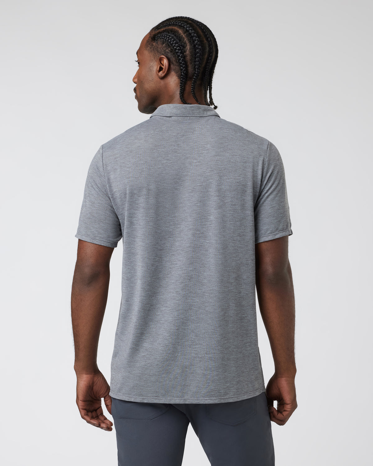 Knit Twill Polo Men's Heather Grey Golf Polo | Vuori outlet - US 1019