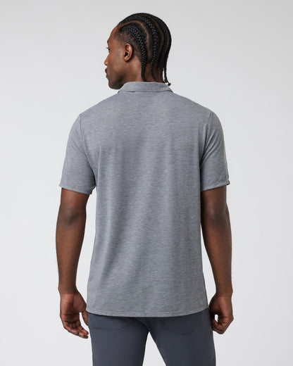 Knit Twill Polo Men's Heather Grey Golf Polo | Vuori outlet - US 1019