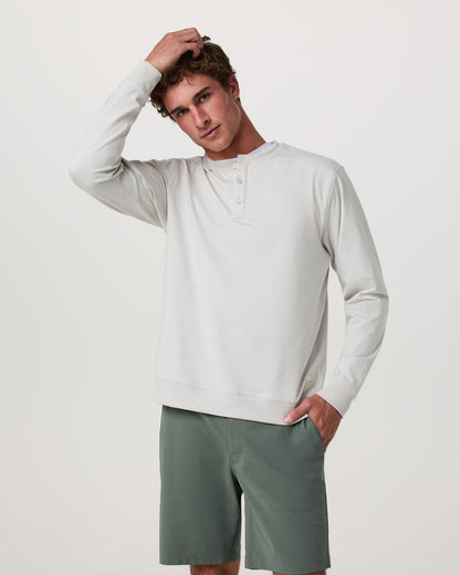 Men's Long Sleeve Coronado Henley - Relaxed Salt Heather | Vuori sale - US 6303