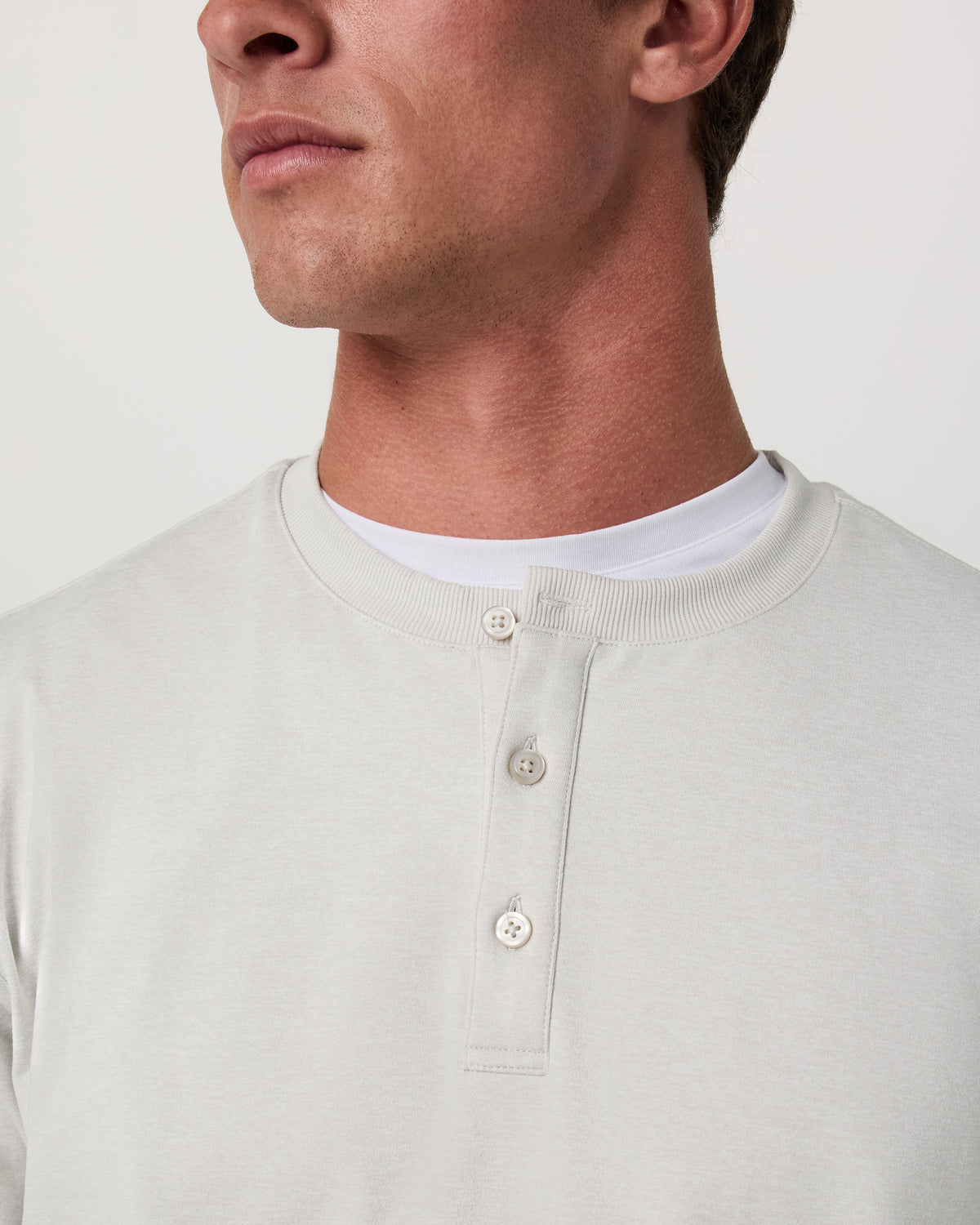 Men's Long Sleeve Coronado Henley - Relaxed Salt Heather | Vuori sale - US 6303