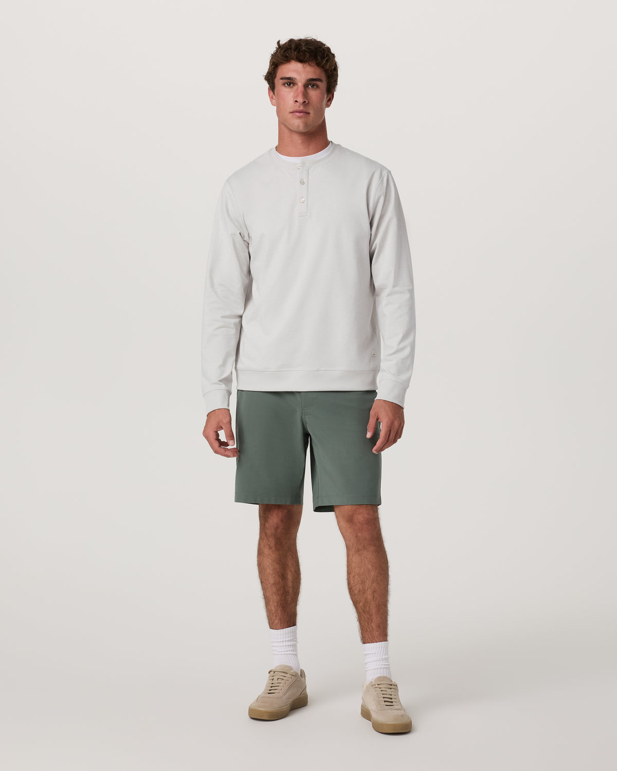 Men's Long Sleeve Coronado Henley - Relaxed Salt Heather | Vuori sale - US 6303