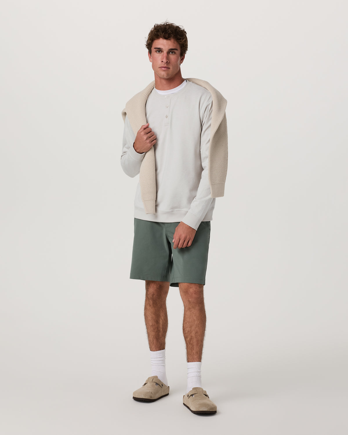 Men's Long Sleeve Coronado Henley - Relaxed Salt Heather | Vuori sale - US 6303