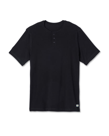 Short-Sleeve Tuvalu Henley Men's Black Henley Shirt | Vuori onsale - US 4322