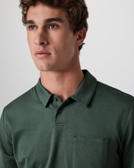 Short Sleeve Ponto Performance Polo Marsh Heather | Vuori for sale - US 9179
