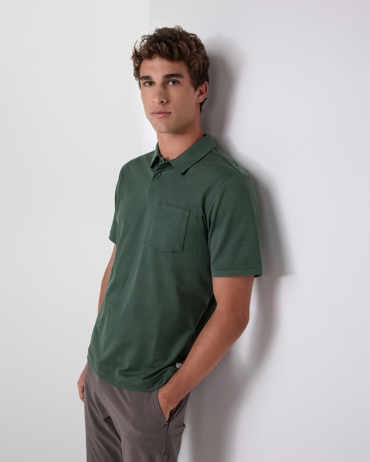 Short Sleeve Ponto Performance Polo Marsh Heather | Vuori for sale - US 9179