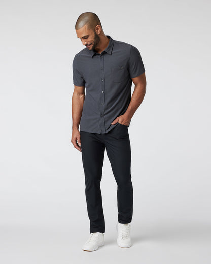 Short Sleeve Ace Button Down Men's Charcoal Shirt | Vuori online - US 8770