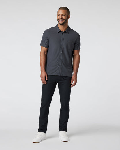 Short Sleeve Ace Button Down Men's Charcoal Shirt | Vuori online - US 8770